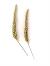  2 stk. Mat Guld glitter rævehaler på tråd. Halerne måler ca. 10 cm + tråd.